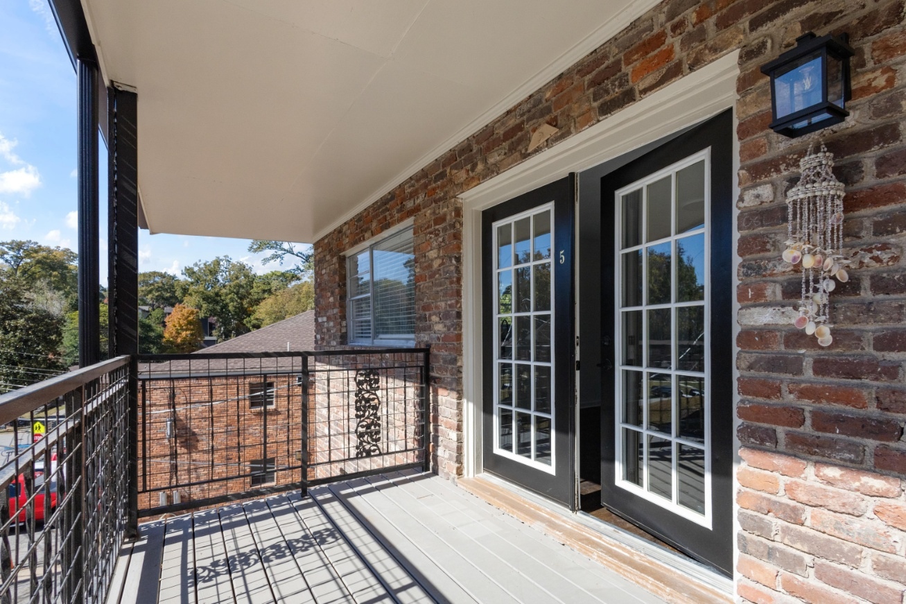 scenic private balcony with french doors